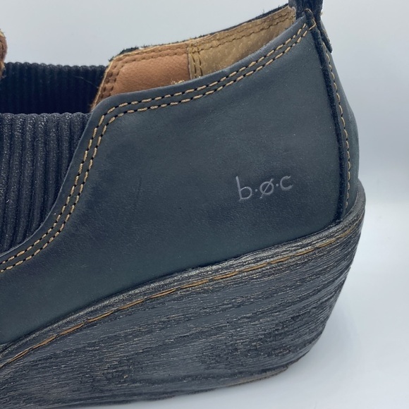 B.o.c. Born Concept Stefana Black Leather Slip-on Women Size 8.5 - Picture 5 of 16